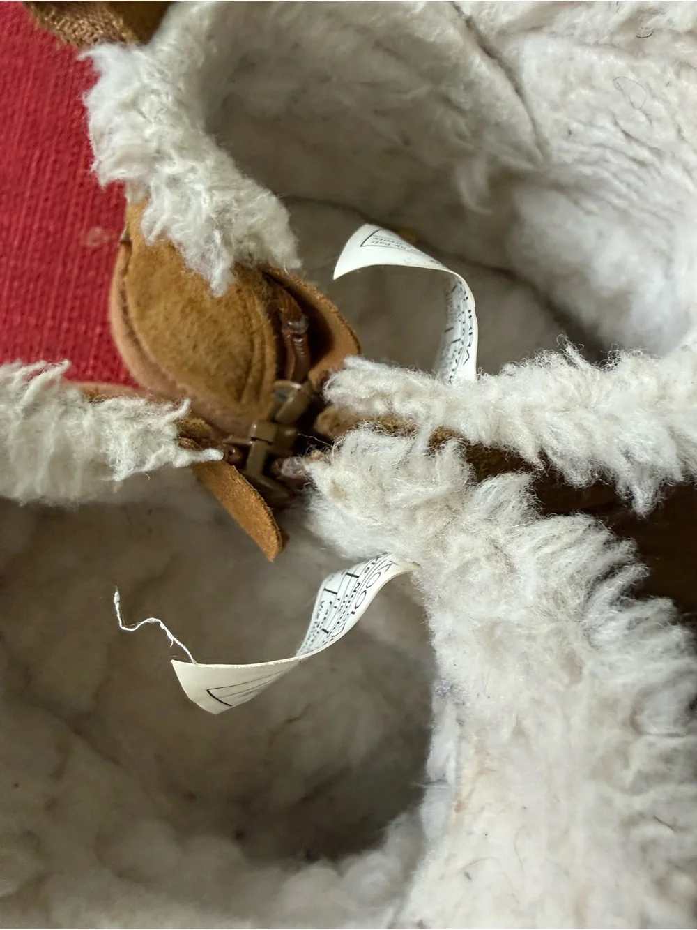 Koolaburra Kids Tan Faux-Shearling Slip-On Slipper Boots